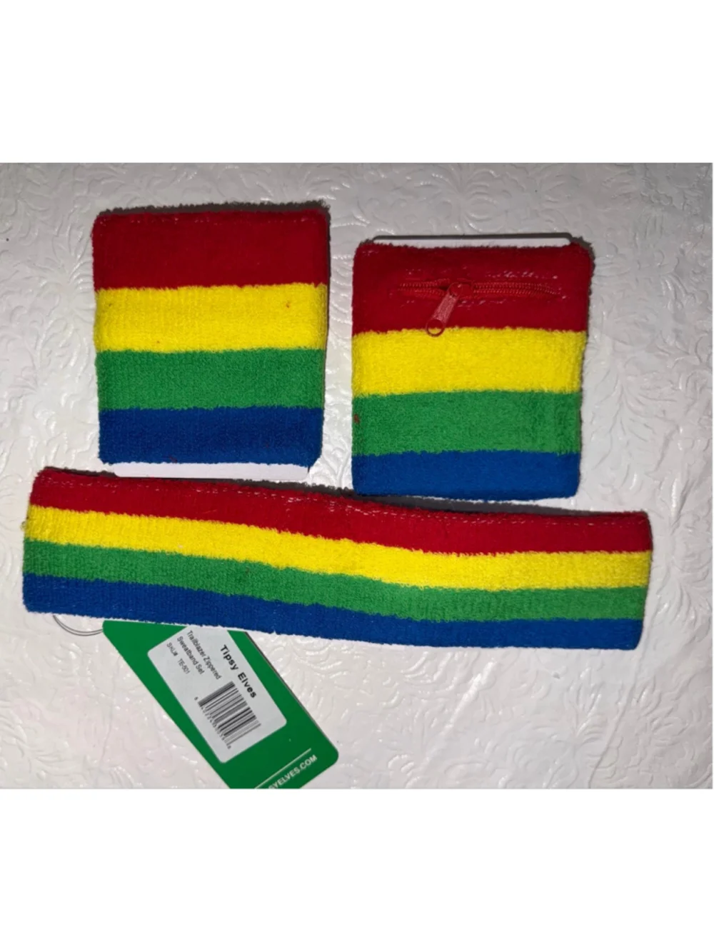 Lot of 3 Tipsy Elves Trailblazer Rainbow Sweatband Bundle Pride LGBTQ Festival